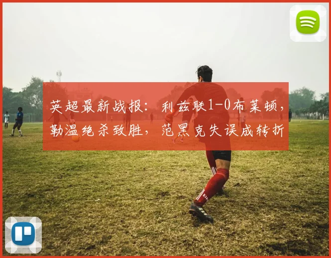英超最新战报：利兹联1-0布莱顿，勒温绝杀致胜，范黑克失误成转折点